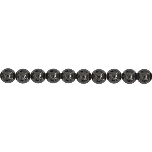 Filo di perle di tormalina nera – Perle sferiche da 8 mm