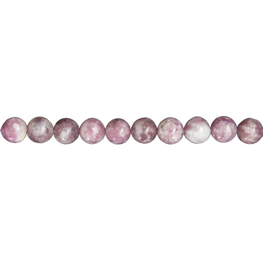 Filo di perle di tormalina rosa – Perle sferiche da 8 mm