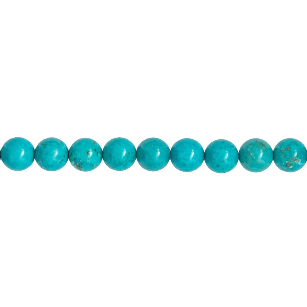 Filo di perle di turchese stabilizzata – Perle sferiche da 10 mm