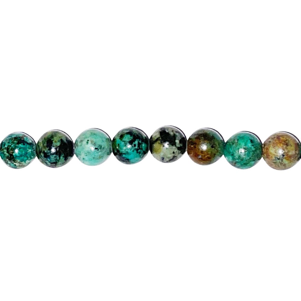 Filo di perle di turchese d'Africa – Perle sferiche 12 mm