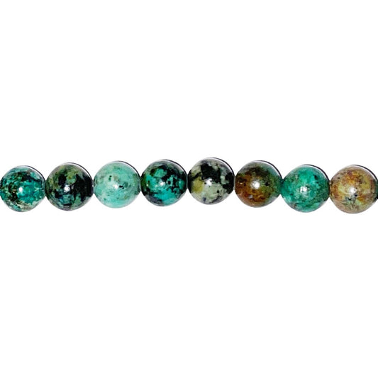 Filo di perle di turchese d'Africa – Perle sferiche 12 mm