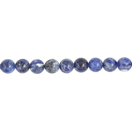 Filo di perle di sodalite – Perle sferiche da 10 mm
