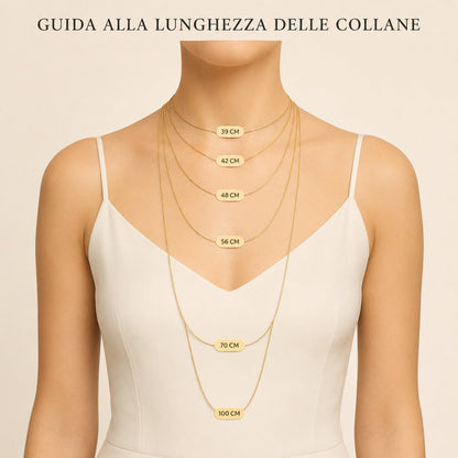 Guida alle lunghezze delle collane: dove cade ogni misura sul collo e sul petto