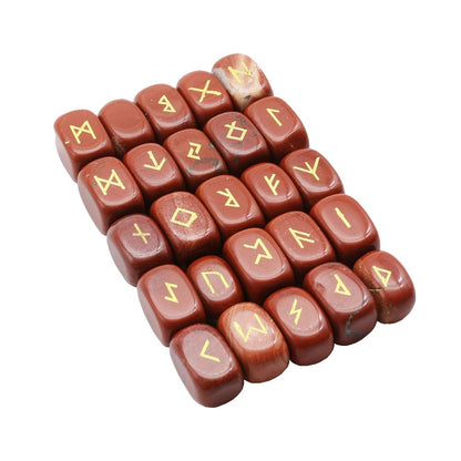 Set di 25 rune – Diaspro rosso