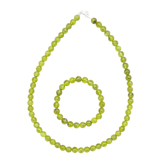 Parure in crisolito – Perle sferiche da 8 mm