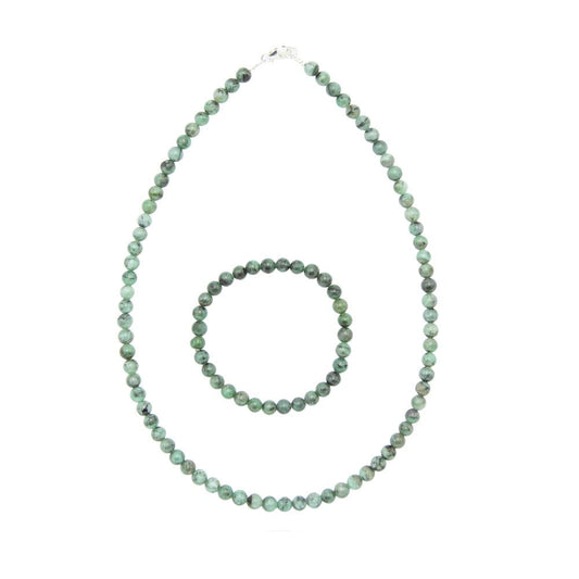 Parure in smeraldo – Perle sferiche da 6 mm