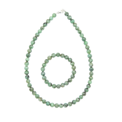 Parure in smeraldo – Perle sferiche da 8 mm
