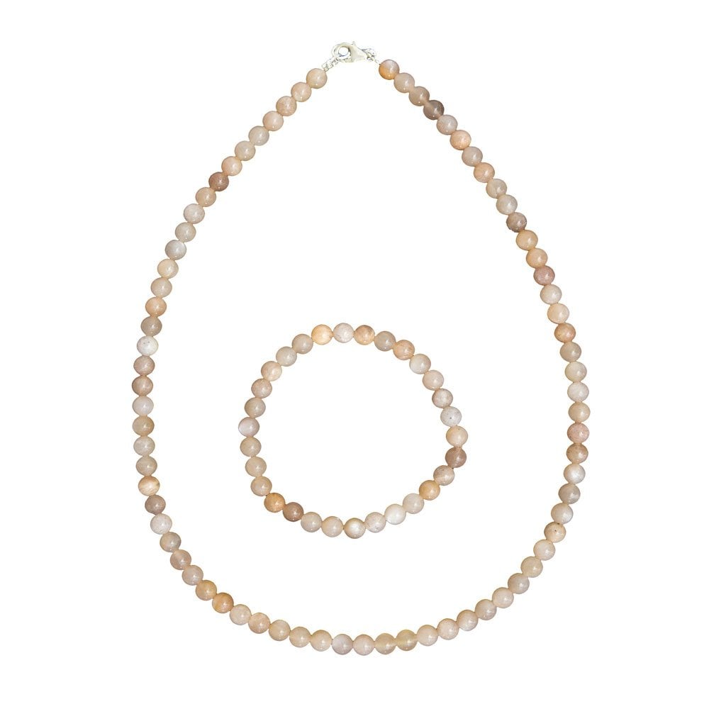 Parure in eliolite pietra del sole – Perle sferiche da 6 mm