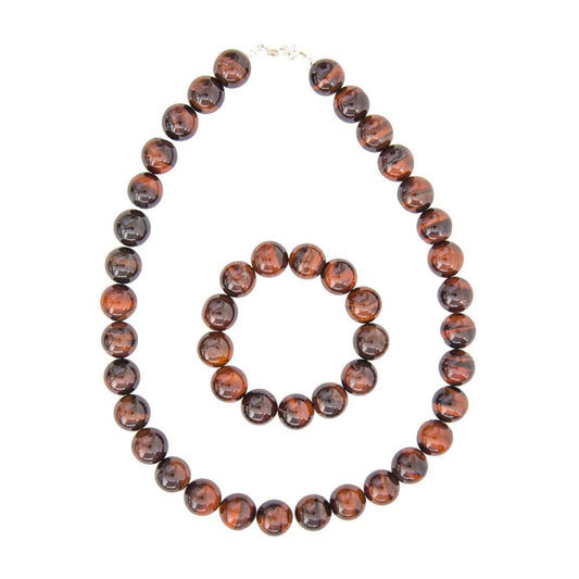 Parure in occhio di bue – Perle sferiche da 14 mm