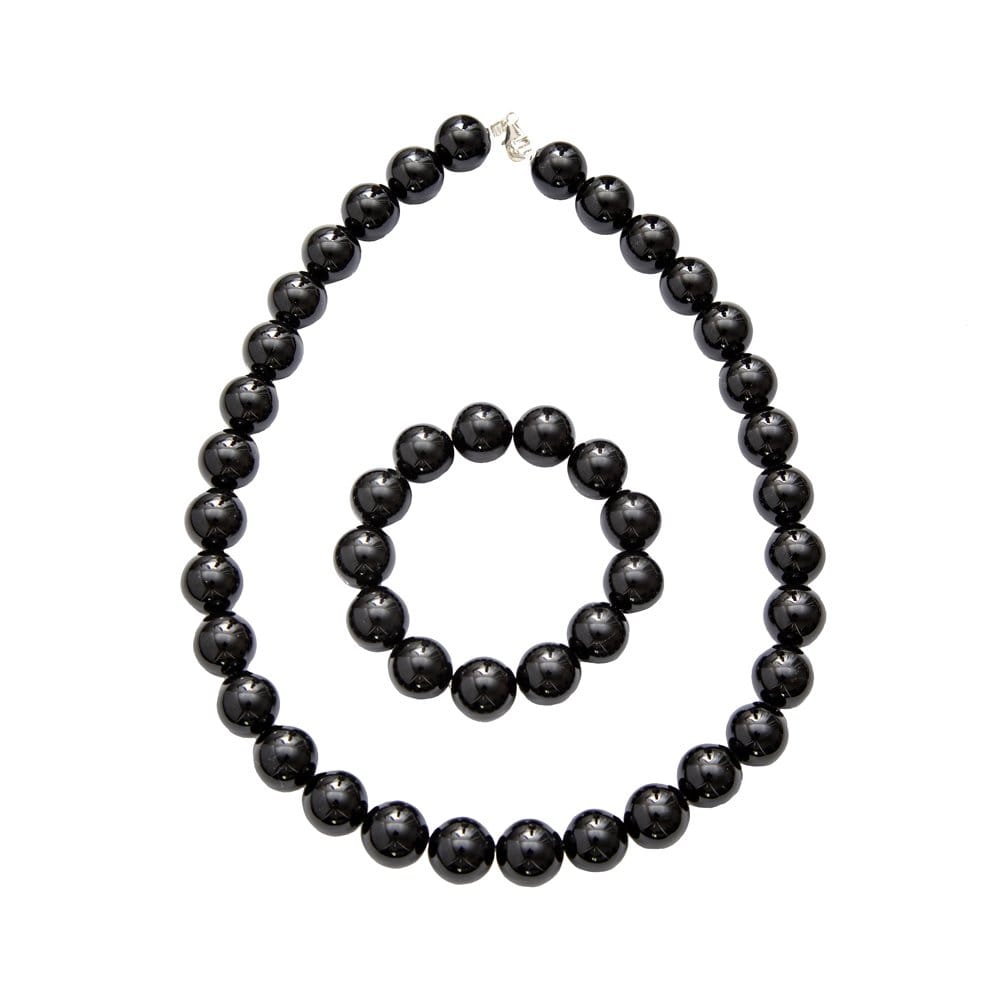 Parure in onice – Perle sferiche da 14 mm