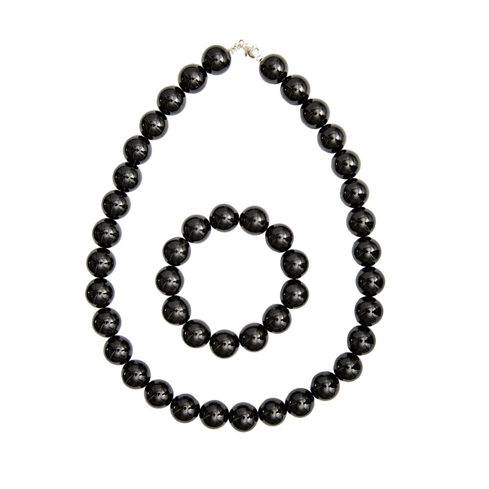 Parure in onice – Perle sferiche da 14 mm