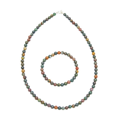 Parure in pietra di sangue – Perle sferiche da 6 mm