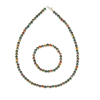 Parure in pietra di sangue – Perle sferiche da 6 mm