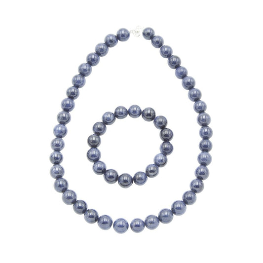 Parure in zaffiro – Perle sferiche da 12 mm