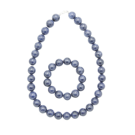 Parure in zaffiro – Perle sferiche da 14 mm