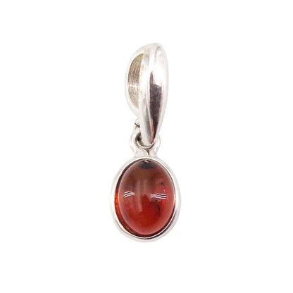 Ciondolo in ambra Camille – Ovale – Argento 925