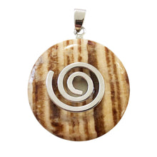 Ciondolo in aragonite marrone – Pi cinese 30 mm