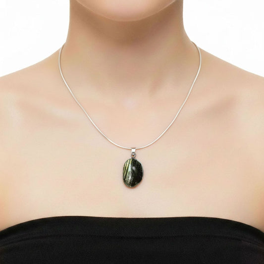 Ciondolo in labradorite – Labradorite Ovale Pietra burattata