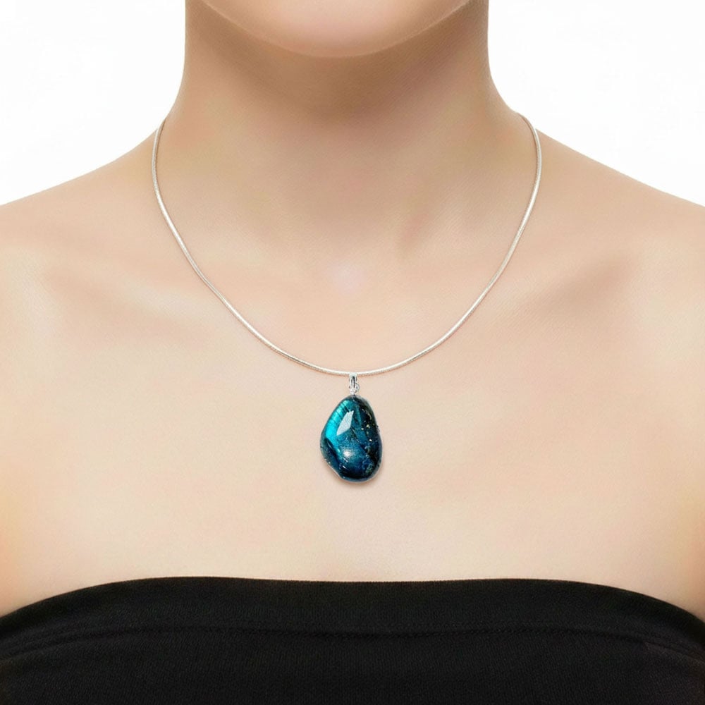 Ciondolo in labradorite – Labradorite Pietra burattata