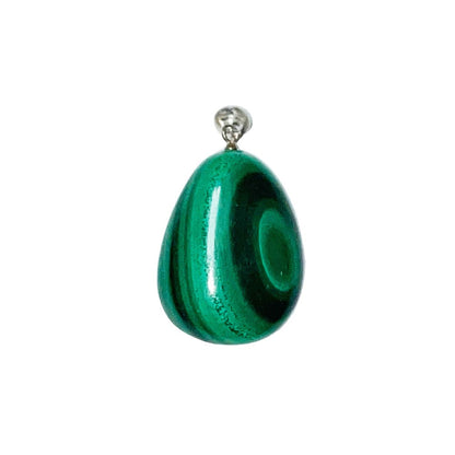 Ciondolo in malachite – Malachite Pietra burattata