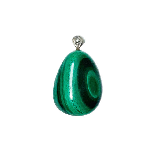 Ciondolo in malachite – Malachite Pietra burattata