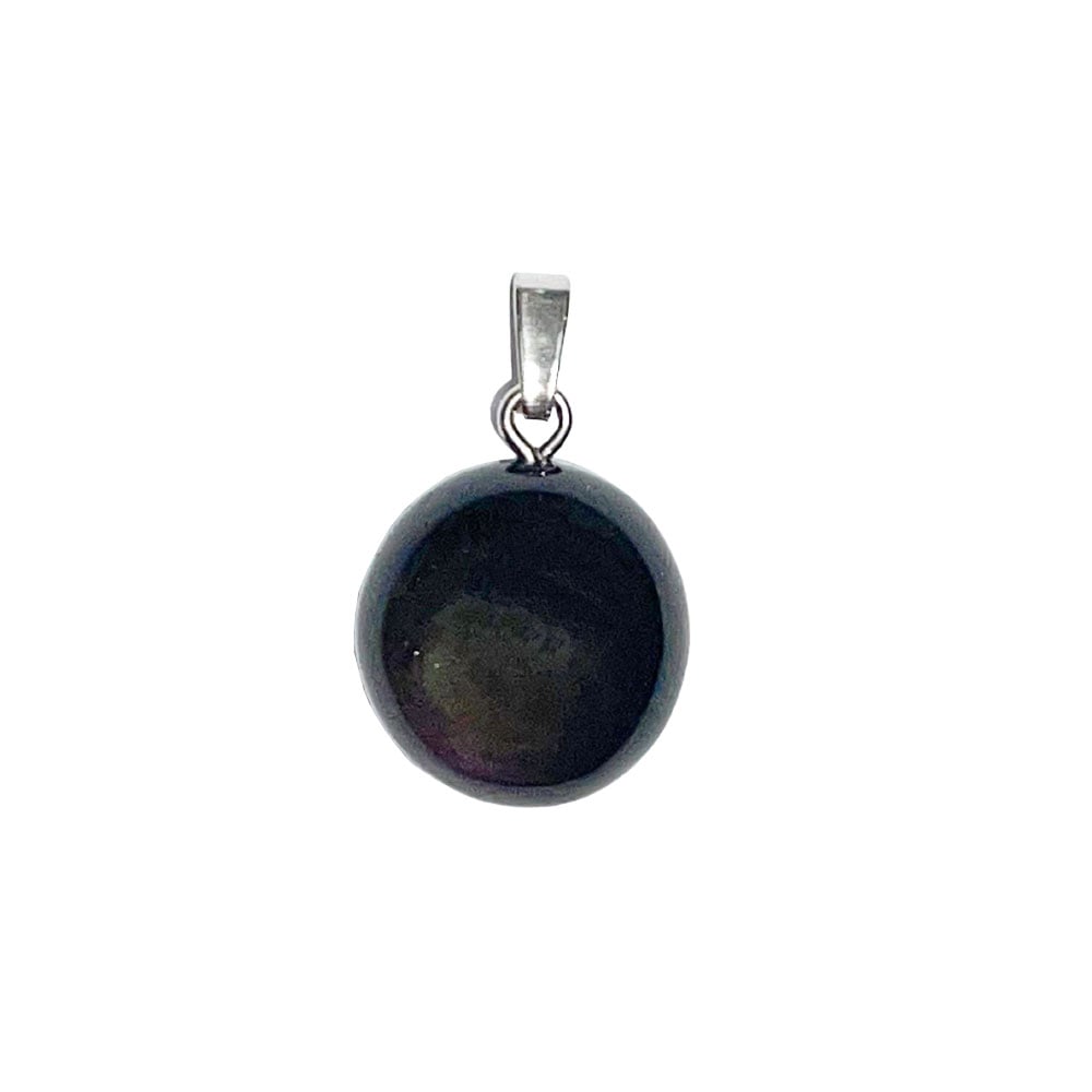 Ciondolo in ossidiana – Obsidienne Arc-en-ciel Pietra burattata