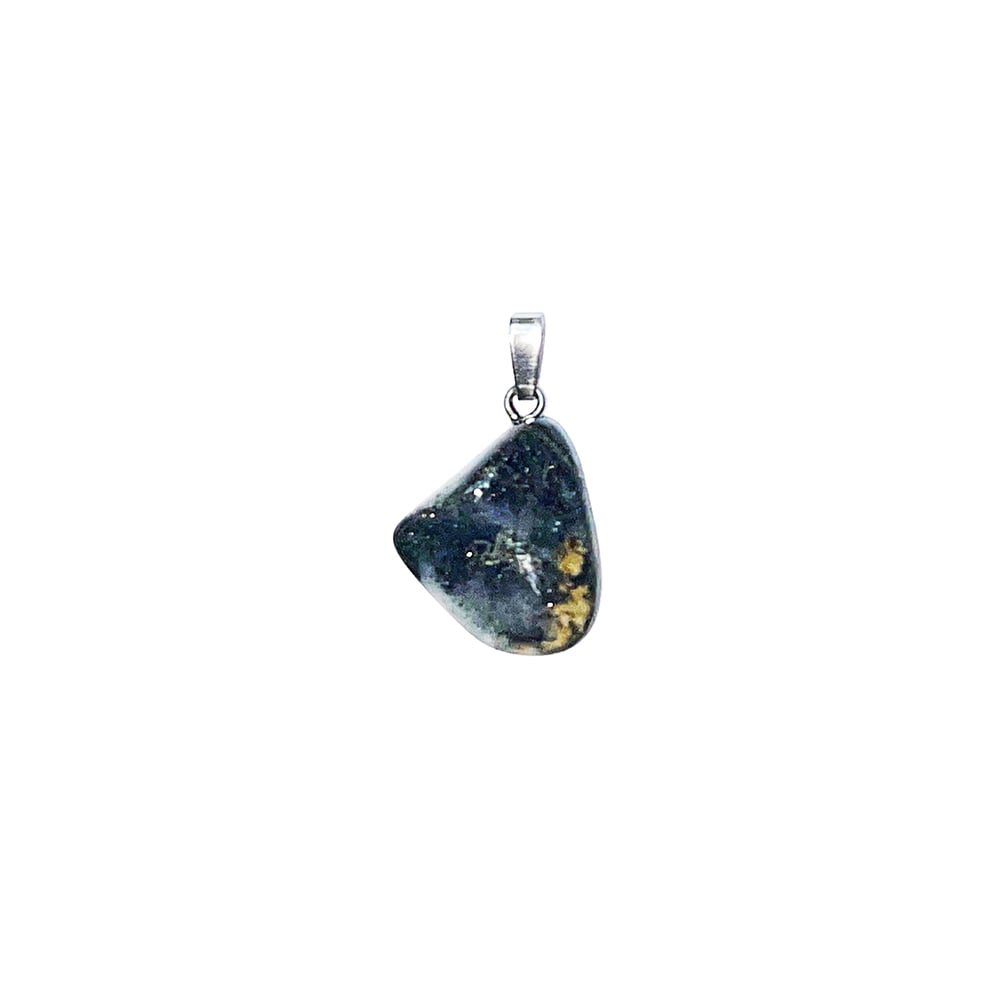 Ciondolo in pirite – Pyrite plume Pietra burattata