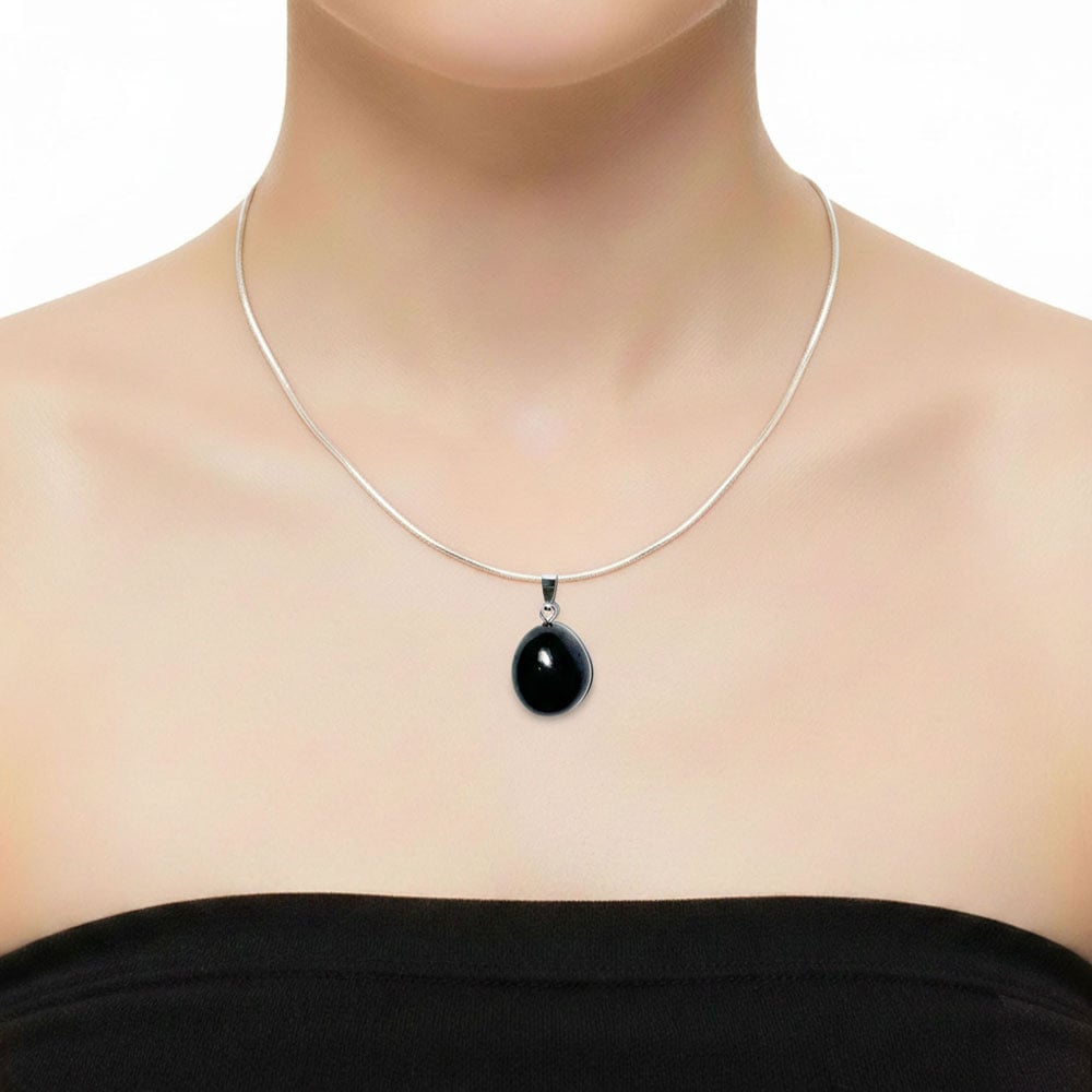 Ciondolo in shungite – Shungite Pietra burattata