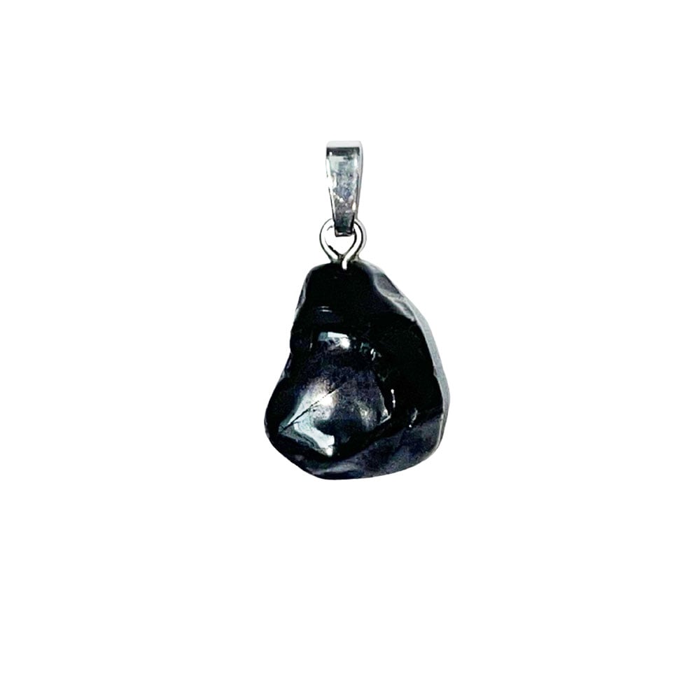 Ciondolo in spinello – Spinelle nero Pietra burattata