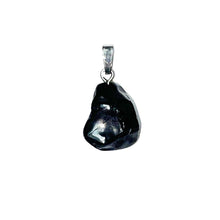 Ciondolo in spinello – Spinelle nero Pietra burattata