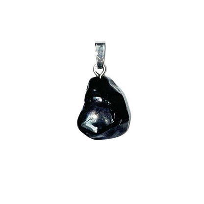 Ciondolo in spinello – Spinelle nero Pietra burattata