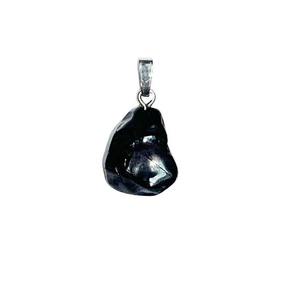 Ciondolo in spinello – Spinelle nero Pietra burattata