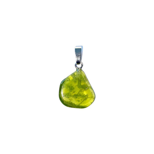 Ciondolo in vesuvianite – Vésuvianite Pietra burattata