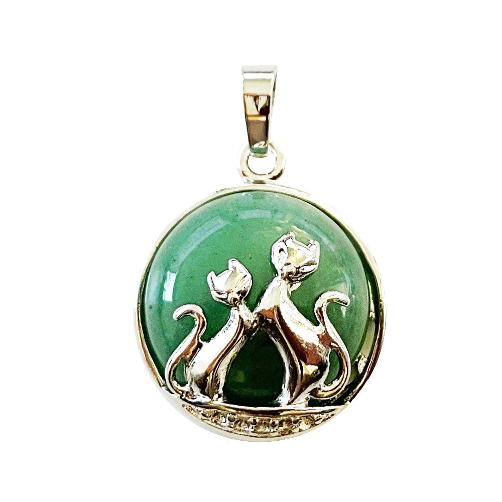 Ciondolo Avventurina Verde – Gatto
