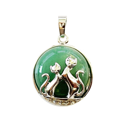 Ciondolo Avventurina Verde – Gatto