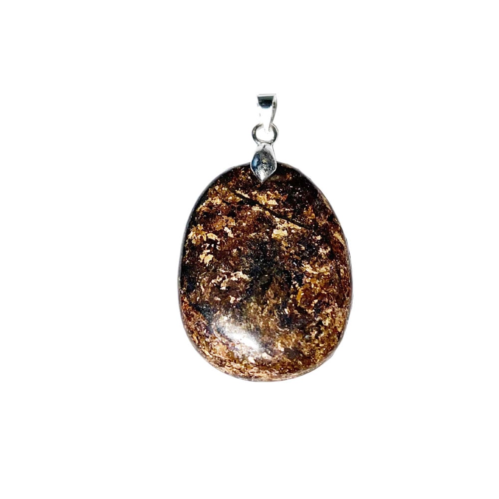 Ciondolo in bronzite – Pietra piatta