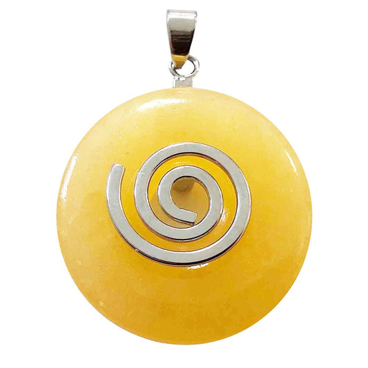 Ciondolo in calcite arancione – Pi cinese 30 mm