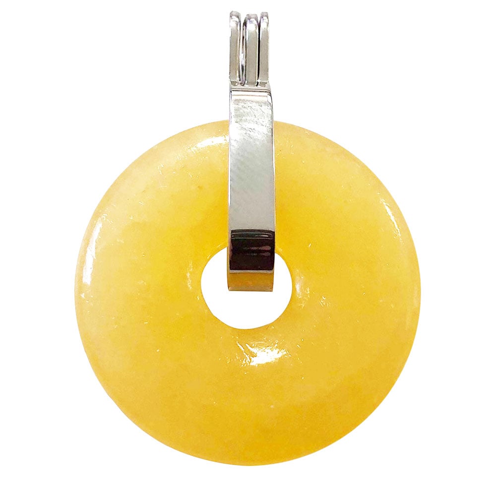 Ciondolo in calcite arancione – Pi cinese 30 mm