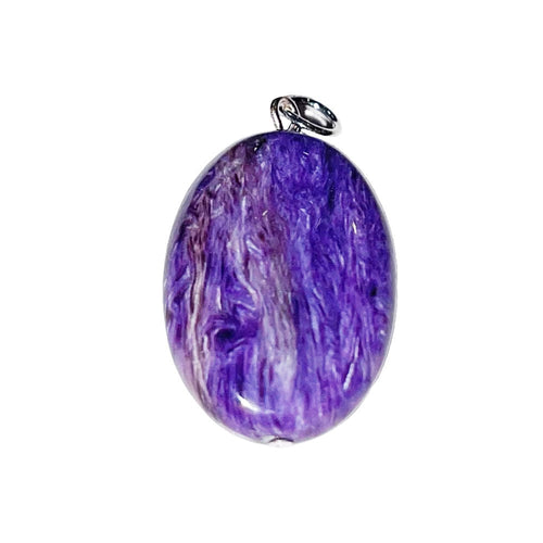 Ciondolo in charoite – Pietra piatta