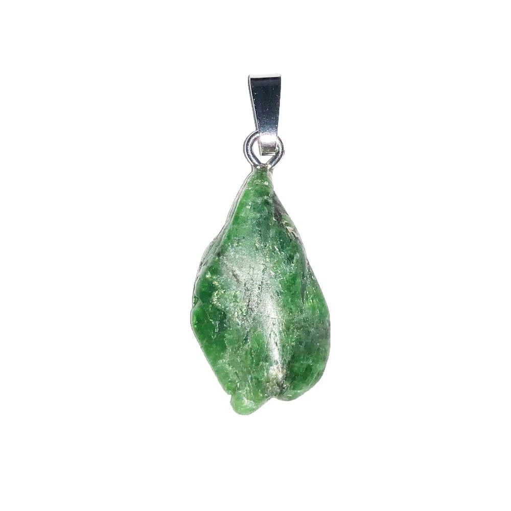 Ciondolo in diopside – Pietra grezza