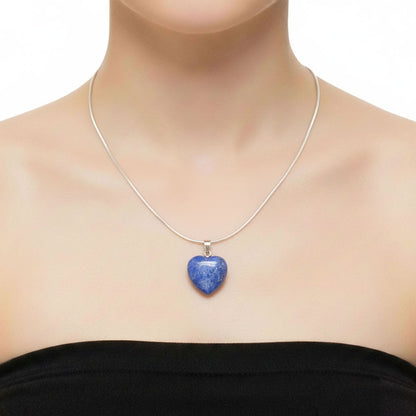 Ciondolo in dumortierite – Cuoricino