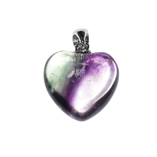 Ciondolo in fluorite multicolore – Cuoricino