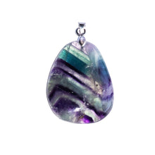 Ciondolo in fluorite multicolore – Pietra piatta