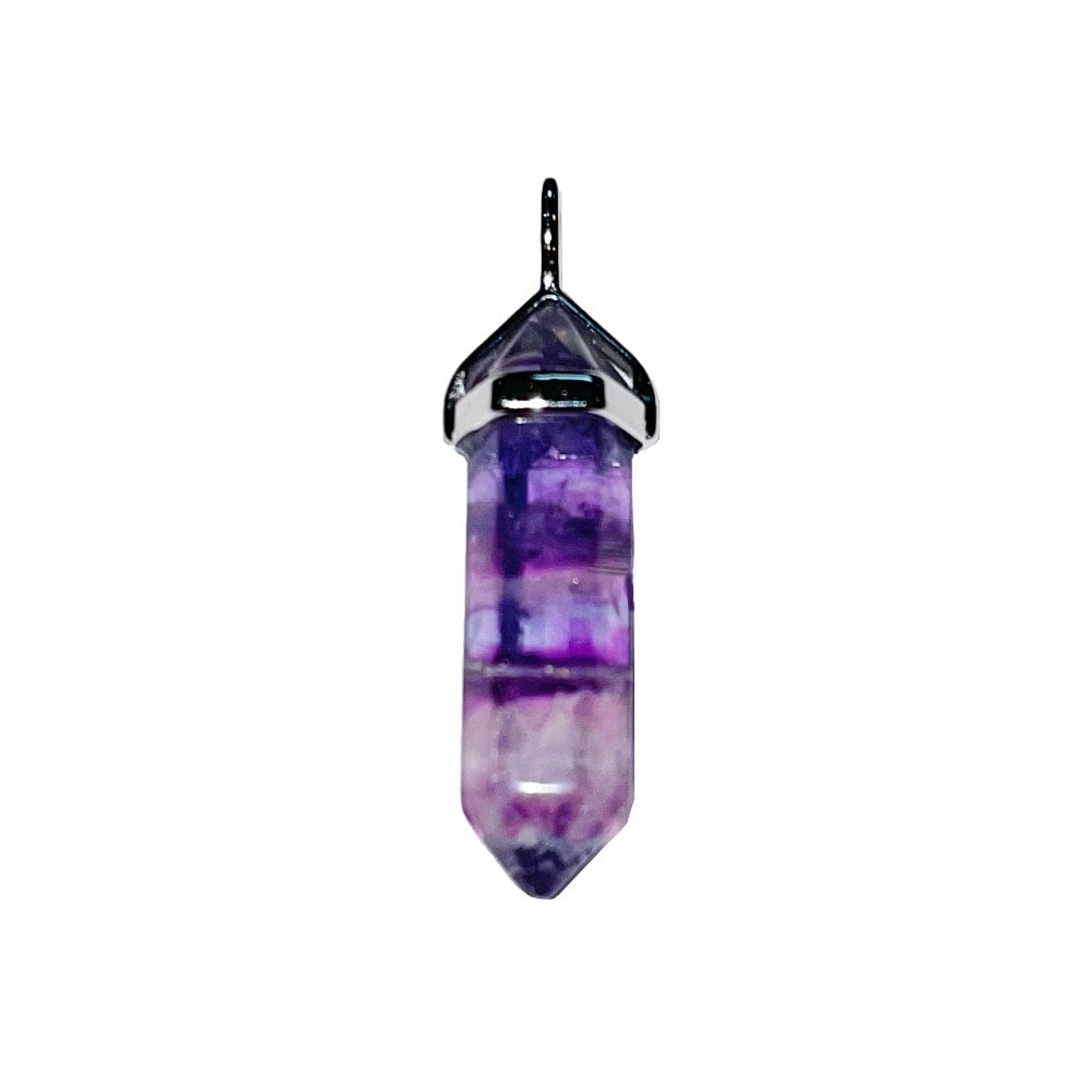 Ciondolo in fluorite multicolore – Punta