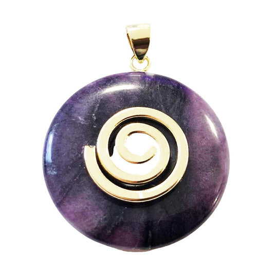 Ciondolo in fluorite – Pi cinese 30 mm