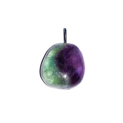 Ciondolo in fluorite multicolore – Pietra burattata