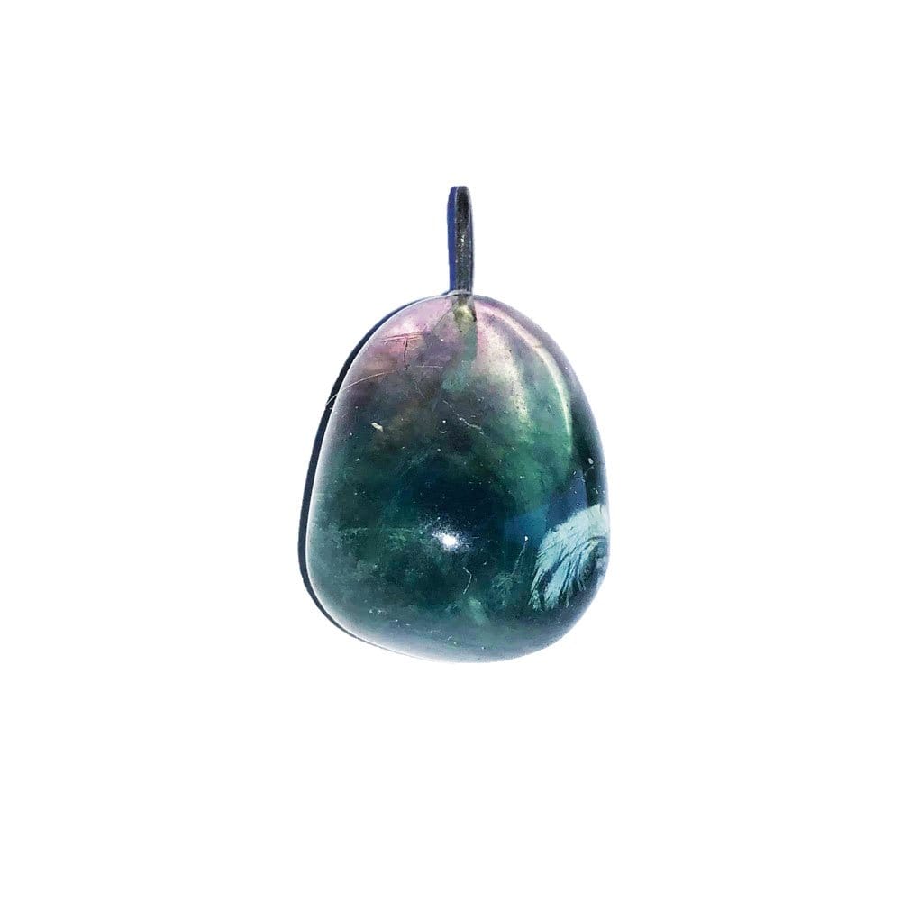 Ciondolo in fluorite multicolore – Pietra burattata