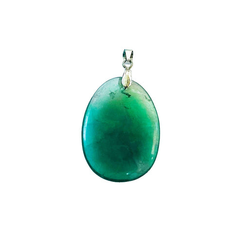 Ciondolo in fluorite verde – Pietra piatta