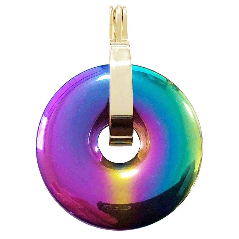 Ciondolo in ematite arcobaleno – Pi cinese 30 mm