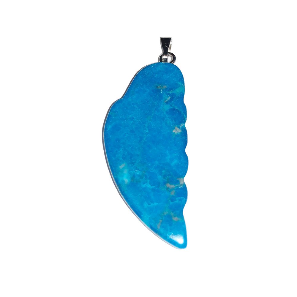 Ciondolo in Howlite Blu – Ala d'angelo